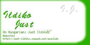 ildiko just business card